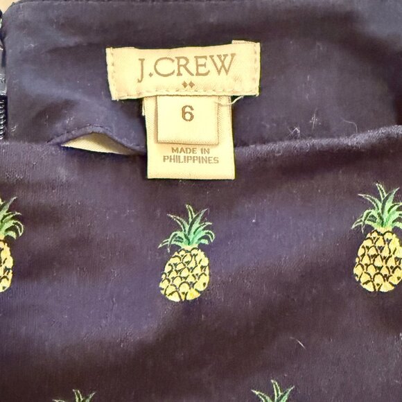 JCrew Navy Pineapple Mini Skirt Size 6 - Picture 3 of 4